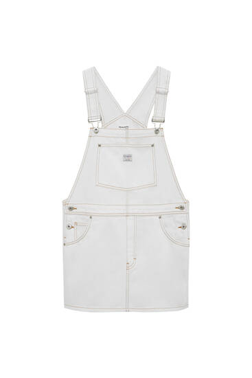 pull and bear linen dungarees