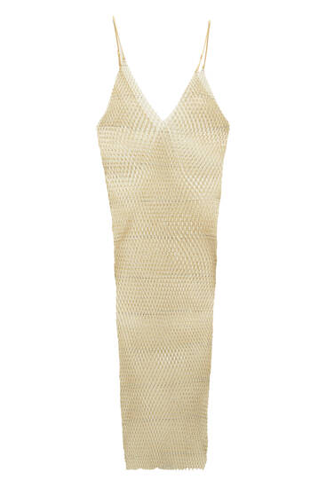 Φόρεμα αμπιγέ διχτυωτό Limited Edition