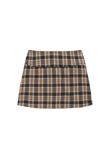 Plaid mini skirt