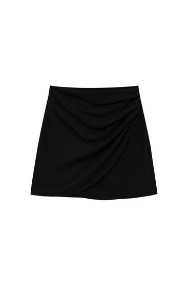 Gathered mini skirt