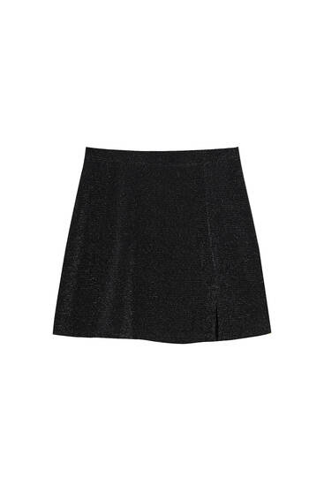 Shiny mini skirt
