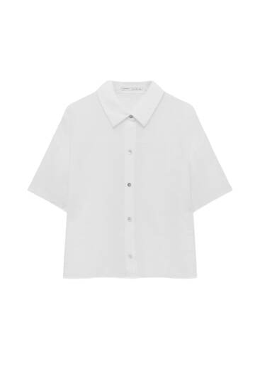 MODA DONNA Camicie & T-shirt Polo NO STYLE Pull&Bear Polo sconto 83% Bianco S 