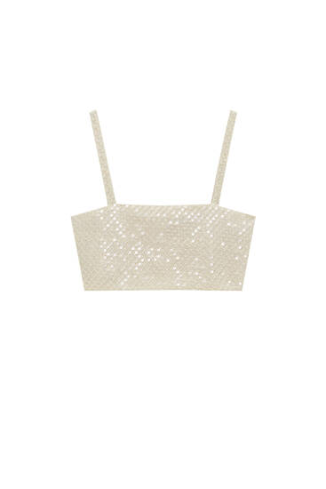 Top court paillettes Limited Edition - pull&bear