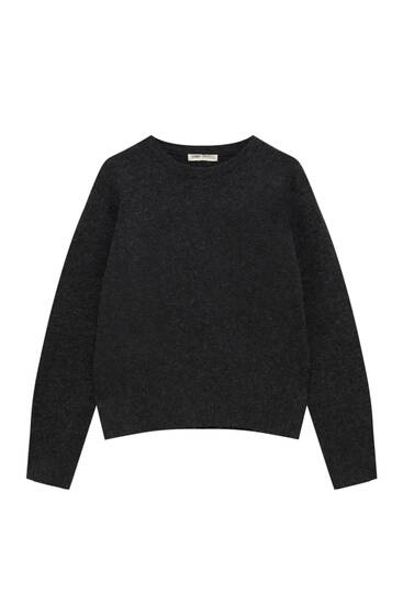 Pull maille col rond - pull&bear