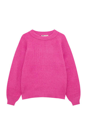 Pull en maille à col rond - pull&bear