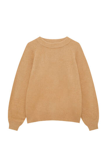 Pull en maille à col rond - pull&bear