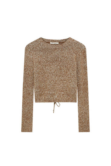 Knit sweater with an open back - pull\u0026bear