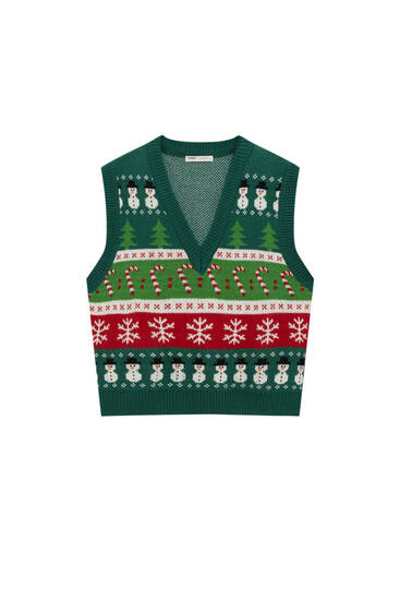Christmas knit vest