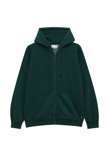 Basic oversize zip-up hoodie - pull&bear