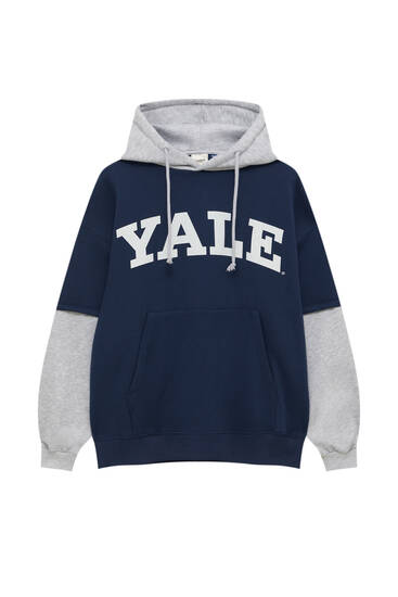 Sweat universitaire bleu Yale