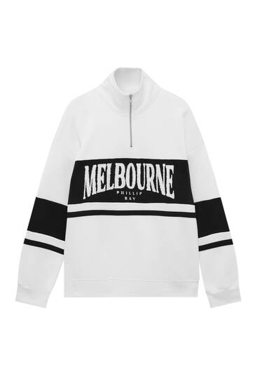 Melbourne varsity panelled sweatshirt