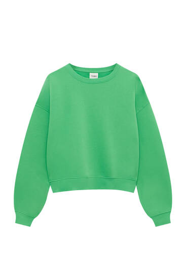 Basic-Sweatshirt in verschiedenen Farben mit Rundausschnitt