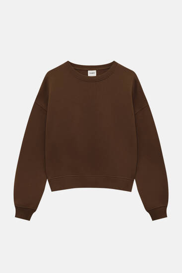 Basic coloured round neck sweatshirt - pull&bear
