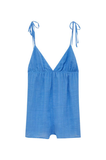 Rustic strappy playsuit
