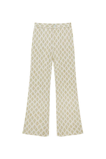 Rustic trousers with diamond print