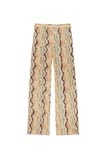 Pantaloni a campana a onde multicolori - PULL\u0026BEAR