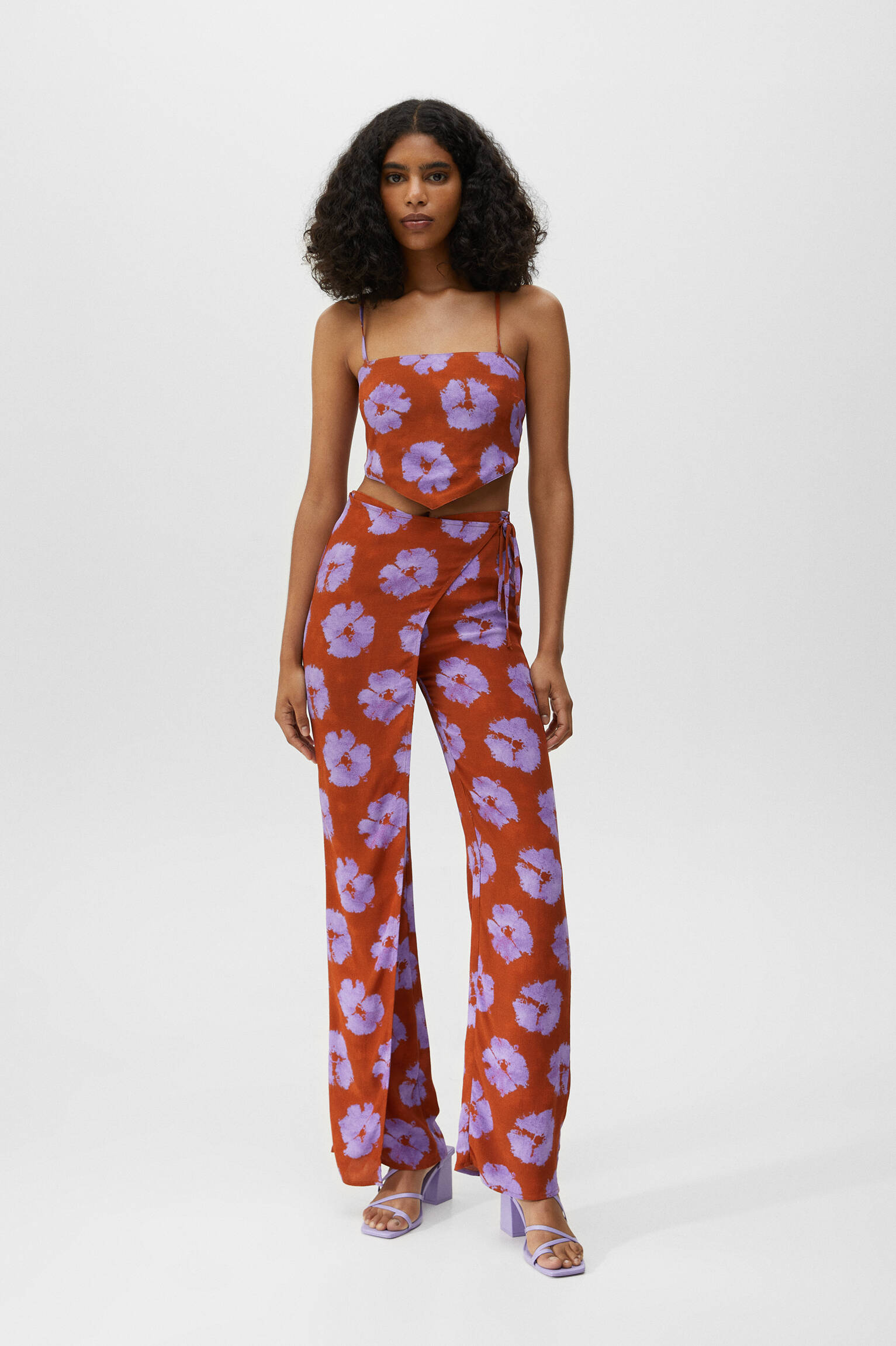 Pull & Bear - Floral print wrap pants