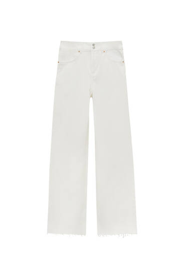 Super wide leg jeans met lage taille