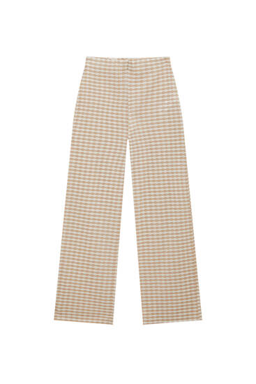 Printed knit trousers
