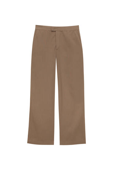 Low-waist loose-fitting trousers