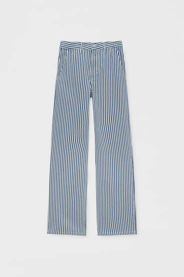 Striped baggy jeans
