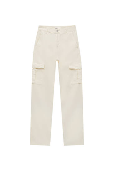 Straight fit cargo trousers - pull&bear