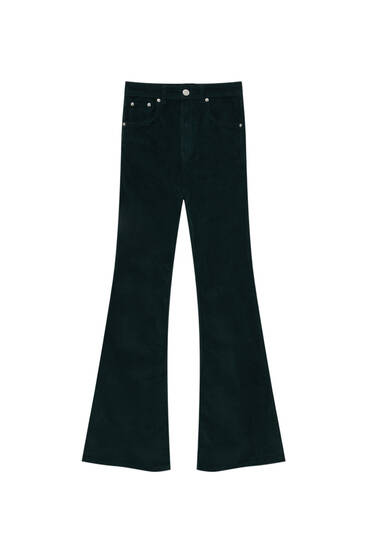 Flared corduroy trousers