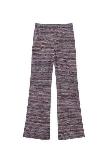 Space dye knit trousers