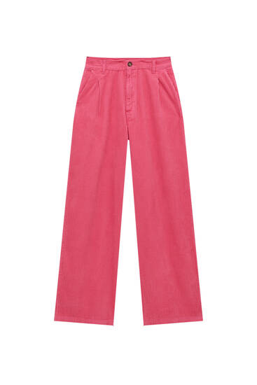 Corduroy baggy trousers