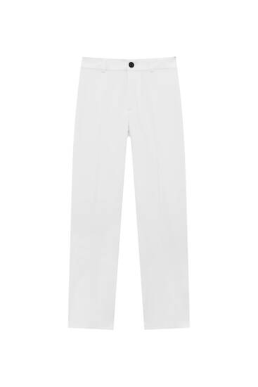 Regular fit trousers with darts - pull&bear