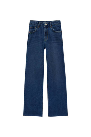 Basic cotton culotte jeans