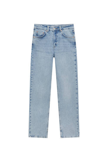Slim comfort-fit straight jeans
