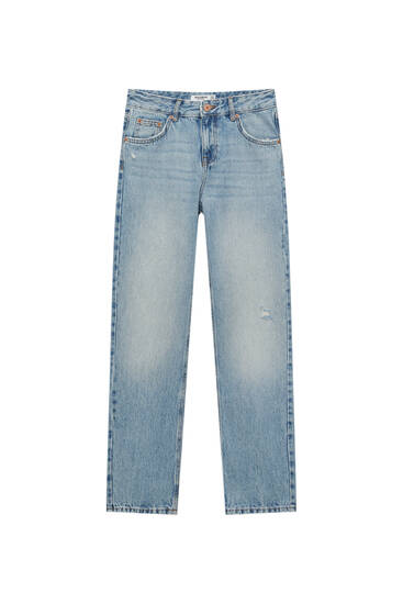Rovné džínsy s nízkym pásom
