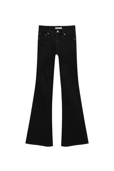 Mid-waist comfort fit flare jeans