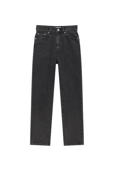 Gray 38                  EU WOMEN FASHION Jeans Worn-in Pull&Bear mom-fit jeans discount 70% 
