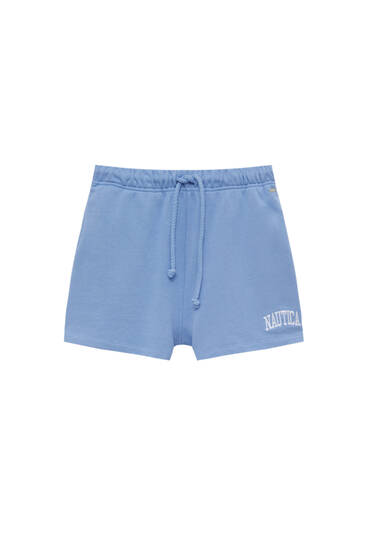 Mode Broeken Shorts Pull & Bear Short blauw casual uitstraling 