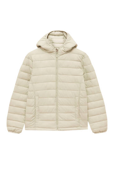 Basic puffer jacket with hood