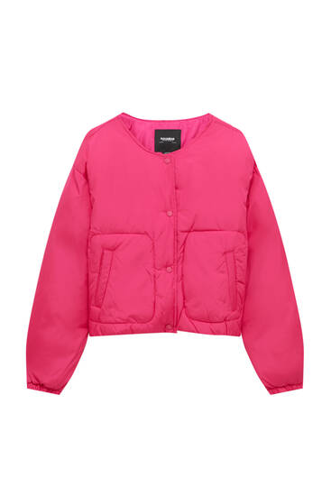 Quilted bomber jacket with colours