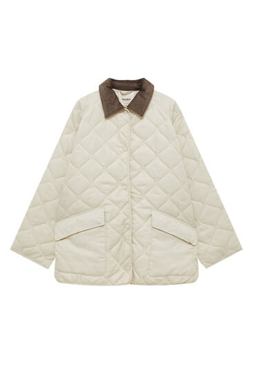 quilted jacket pull and bear