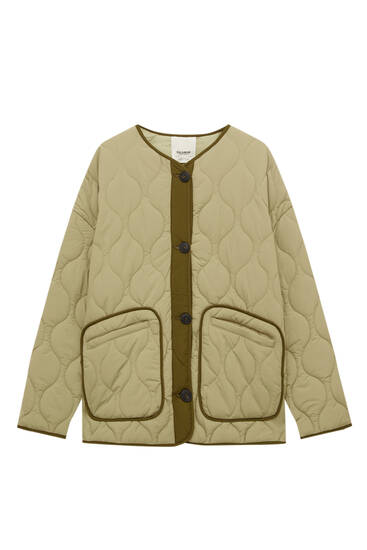 Lightweight oversize quilted jacket