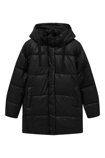 black bubble coat