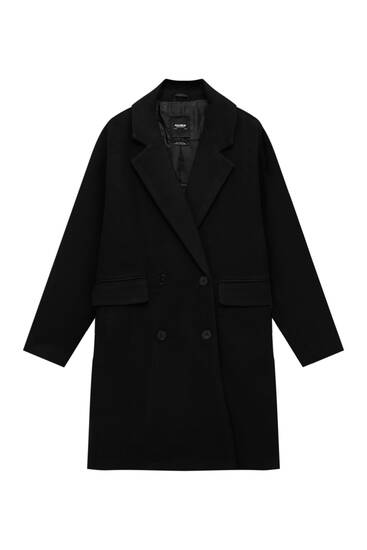 Oversize wool blend coat
