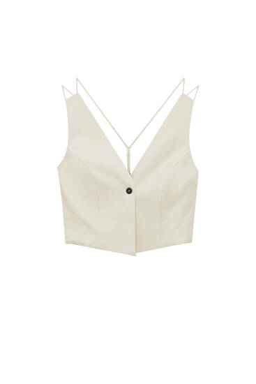 White waistcoat with back straps