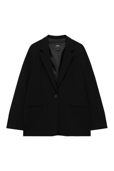 Basic buttoned blazer
