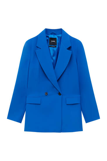 Blazer double boutonnage poches - pull&bear