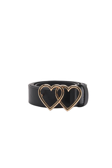 Buckled belt with hearts