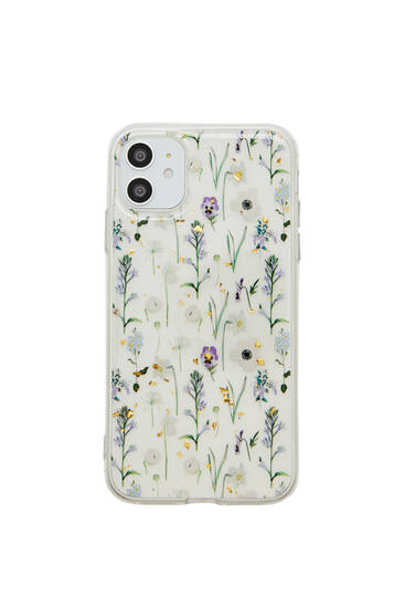 Puzdro na smartfón s kvetinovou potlačou