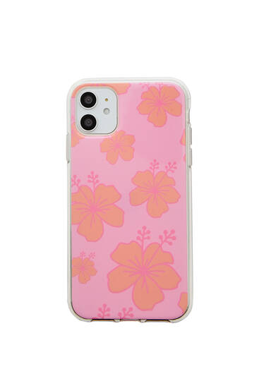 Hawaiian flower print smartphone case
