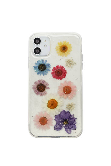 Coloured daisy print smartphone case