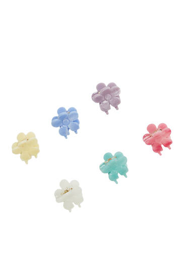 6-pack of flower hair clips